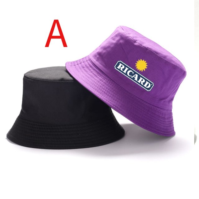 Reversible Ricard Bob Man Summer Bucket Hats Men Unisexe Women Cotton Fisherman Caps Outdoor Anniversary Chapeau Panama Hat Gao Jinjia LED
