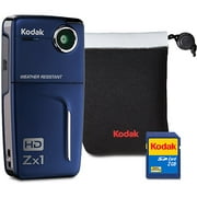 Kodak Zx1 Blue Pocket Video Bundle
