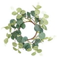 Eucalyptus Wreath 2 Count Tabletop Artificial Leaves Candle Wreaths