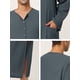 thumbnail image 5 of Camisón de algodón para hombre, camisón largo con abertura lateral y bolsillos gris XXL, 5 of 5