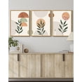 thumbnail image 3 of SHENIFY Boho Wall Art Sage Plant Botanical Bohemain Wall Printing Abstract Canvas Prints with Leaf & Sun Lines 11x14in3pcs Natural Framed, 3 of 5