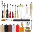 thumbnail image 5 of Juego de 30 herramientas para trabajos de cuero, para zapatos, bolsos, cinturones, costura, marcado, mecanizado, costura y ranurado de cuero, 5 of 5