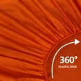 thumbnail image 5 of Hotella Twin Fitted Sheet, 100% Microfiber, Soft & Fade-Resistant, 14" Deep Pocket, 39x75", Tangerine Red, Ideal for Dorm Beds, 5 of 6