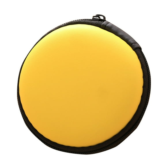ITSELFER Portable Case For Headphones USB Earphone Case Zipper Protect Pouch Container Cable Earbuds Bag Box Organizer Coin Purse Yellow