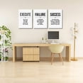 thumbnail image 5 of Inspirational Print - Framed Canvas Wall Art Success Quote, Office Wall Art, gift for boss, Positive Motivational Prints, Execute Failure Success Poster (D-3pcs,12x16inchx3pcs), 5 of 6