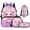 Cherry Blossom Axolotl Print, variant on Boys 17 Inch Backpack Set, 4 PCS Lightning Truck Print School Bookbag with Lunch Box, Water Bottle Sleeve and Pencil Case for Boys and Girls