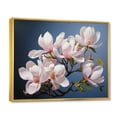thumbnail image 2 of Designart "Magnolia Awakening in Pink and White" Floral Floater Framed Canvas Wall Art, 2 of 7