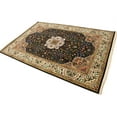 thumbnail image 3 of Black Floral Kirman 6X9 Oriental Rug, 3 of 11