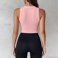 thumbnail image 5 of Stralyhd Built In Bra Tank Tops for Women Body Hugging Summer Tank Going Out Sleeveless Camisole Slim Fit Casual Outfits Pink XXL, 5 of 6