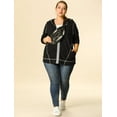 thumbnail image 3 of GRACE & GRANDEUR Women's Plus Size Zip Front Long Sleeve Pocket Hoodies, 3 of 6
