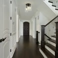 thumbnail image 3 of Globe Electric 3-Light Seeded Glass Oil-Rubbed Bronze Indoor Semi-Flush Mount Ceiling Light, 3 of 8