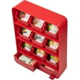 thumbnail image 4 of Mind Reader Tea Bag Organizer, Tea Station Organizer, Countertop Storage, Kitchen, Plastic, 26L x 8.3W x 34.9H cm, Red, 4 of 5