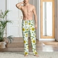 thumbnail image 6 of Lsque Yellow Dandelions Print Men's Pajama Pants, Lounge Pant - Comfortable Home Wear,Elastic Waistband, Stylish Design-X-Large, 6 of 9