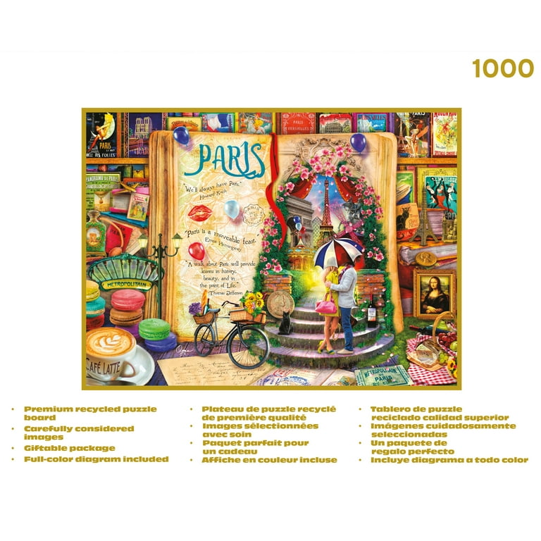 オープンブック パリ・N.Y.・テディベア　エイミースチュアート　ジグソーパズル オープンブック パリ・N.Y.・テディベア エイミースチュアート