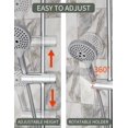 thumbnail image 4 of Soporte de ducha, 18-25 mm Soporte de ducha de mano reemplazable universal, Soporte de cabezal de ducha, Soporte de abrazadera de ducha de mano Ducha de mano ajustable, Cromo, Plata, Accesorios de baño esquí esquí Gafas de esquí, 4 of 5