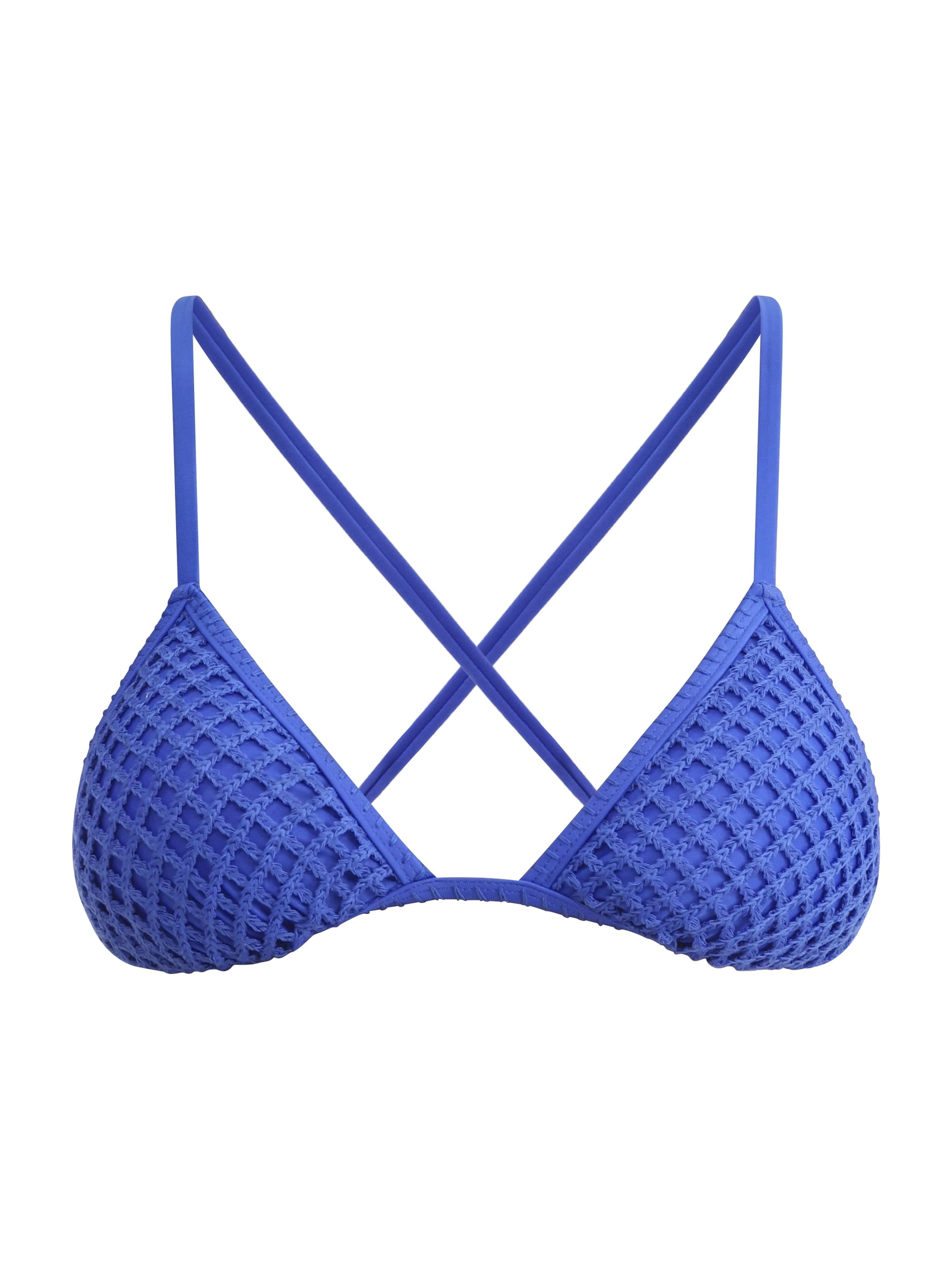No Boundaries Women's Fixed Triangle Bikini Top with Crossback, Sizes XXS-XXL