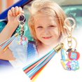 thumbnail image 2 of Dsscvnef Colorful Pencil Rainbow Keychain Teacher Appreciation Wooden Tassel Pendant Unique Handmade Present for, 2 of 5