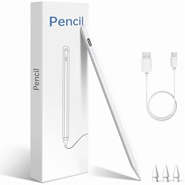 wonima11 Stylus Pen for iPad (2018-2025) Apple Pencil with Palm Rejection, Fast Charge,Tilt Sensitivity, for iPad 11/10/9/8/7/6th Gen, Pro 13"/12.9"/11"/M4, Air 7/6/5/4/3/M3/M2, Mini 6/5th (White)