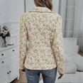 thumbnail image 3 of Women's Dressy Lapel Collar Vintage Floral Blazers | Business Casual Long Sleeve Suit Jacket with Faux Flap Pockets Button Closure Fall Office Outfits, 3 of 4