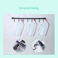 thumbnail image 6 of KAIYING Kitchen Utensil Rack with Removable S Hook for Hanging Pots and Pans, Black Rod Hooks for Mugs, Wall Mounted Kitchen Rail Organizer, Aluminum,(5 Hooks), 6 of 9