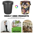 thumbnail image 3 of 32 Gallon Stretch Trash Can Spandex Cover Outdoor Waste Garbage Can Spandex Covers for Indoor Kitchen Outdoor Round Waste Container Bin, Without Trash Bin, DAN DA DAN Anime pattern, 3 of 6