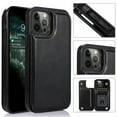 thumbnail image 1 of Merlin Leather Flip Wallet Case Card Holder Phone Back Cover for iPhone 13 Pro (Black), 1 of 8