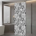 thumbnail image 4 of Grey Tropical Leaves Window Privacy Film, Summer Palm Trees Botanical Static Cling UV Sun Blocking Tint Film Heat Control Windows Films for Bedroom Bathroom, Window Stickers 23.6"x59", 4 of 8