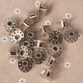 ZOURIH Lots 20 Metal Empty Bobbins for Brother Janome Singer Domestic