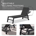 thumbnail image 6 of PURPLE LEAF Outdoor Chaise Lounge Set 2 Pieces Textilene Pool Lounge Chairs with Wheels Sunbathing Chair for Outdoor, Beach, Yard, Side Table Included, Grey, 6 of 15
