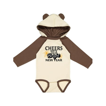 

Inktastic Cheers to a Bright New Year in White with Fireworks Gift Baby Boy or Baby Girl Long Sleeve Bodysuit