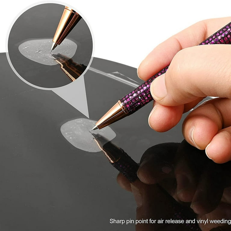 2 Pcs Air Release Weeding Tool Pin Pen Weeding Pen for Vinyl Glitter  Weeding Pen Craft Vinyl Tool (Purple) 