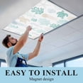 thumbnail image 6 of Teal Coastal Fluorescent Light Covers, Nautical Summer Beach Coral Sea Turtle Magnetic Light Covers for Ceiling Lights, Fluorescent Ceiling Shade Filters for Classroom Bedroom Office 4x2Ft x 4PCS, 6 of 8