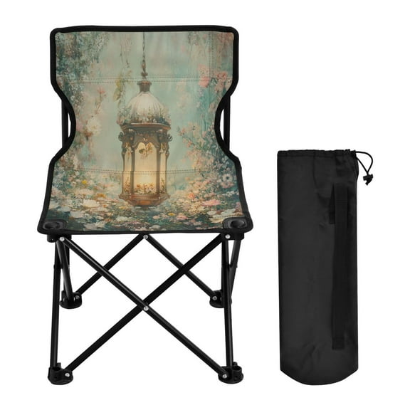 YAZAOO Camping Chairs Modern Lantern in Floral Pattern Folding chair