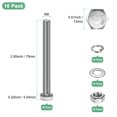 thumbnail image 3 of Uxcell 10-Pack Hex Head Screw Bolt with Nuts Flat & Lock Washers M8x75mm, 3 of 6