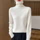 thumbnail image 4 of 100% Pure Cashmere Sweater Women's Turtleneck Thick Knit Top 24 New Fall/Winter Cashmere Loose Sweater With Bottom, 4 of 5