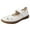 #0200-White, variant on Women's Closed Toe Leather Sandals,Summer Comfort Non-slip Oxford Orthopedic Ankle Strap Casual Dress Mary Jane Shoes Orthopedic Beach Shoes Gift
