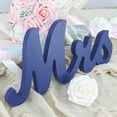 thumbnail image 5 of Dark blue Mr and Mrs Signs with Just Married Banner, Wooden Freestanding Letters for Photo Props, Rustic Dec, 5 of 14