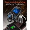 thumbnail image 6 of Futhstar  Wireless In-Car Bluetooth FM Transmitter Radio Adapter Car Kit W 1.44 Inch Display Supports TF/SD Card and USB Car Charger for All Smartphones Audio Players, 6 of 6