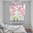 thumbnail image 4 of Spring Peach Flowers Kitchen Curtains Window Panels, Pink Botanical Floral Leaves Branch Insulated Window Treatment Curtain, Grommet Curtains for Bedroom/Living Room/Bathroom, 2 Piece 27.5"Wx39"L, 4 of 8