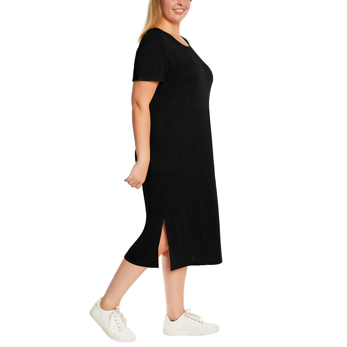 Jessica Simpson Plus Sz Dress 2X Ladies' Midi Calf Black