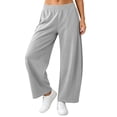 thumbnail image 2 of Nfurl Womens Barrel Sweatpants Elastic Waist Baggy Sweatpant with Pockets Wide Leg Pants Casual Sweat Pants Trousers for Going Out Workout Yoga Gray,XL, 2 of 9