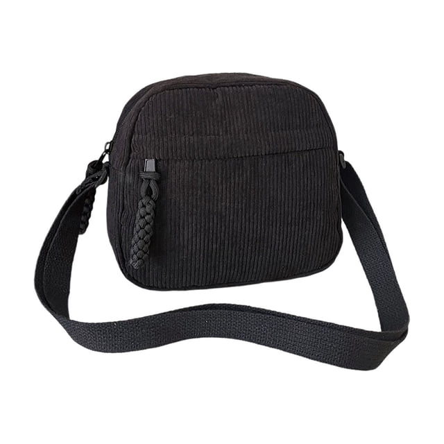 Bolso bandolera de pana para hombre, mochila de pecho, bolso de hombro, mochila informal para deportes al aire libre, ideal para viajes y compras. Cuenta con cierre ajustable para llevar el teléfono,