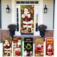 thumbnail image 1 of Decoración Navideña para Puerta de Entrada 2024 onlyliua Pancarta Impresa En Papá Noel Feliz Navidad, 1 of 7