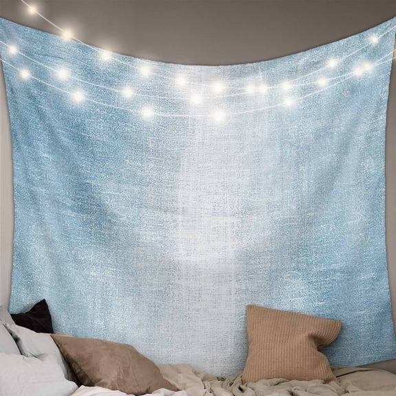 Blue Ombre Tapestry for Bedroom Wall Hanging Tapestry, Modern Abstract Art Aesthetics Ceiling Backdrop Tapestries Poster Blanket Wall Decor for Teens Room Living Room Dorm 59" x 79"