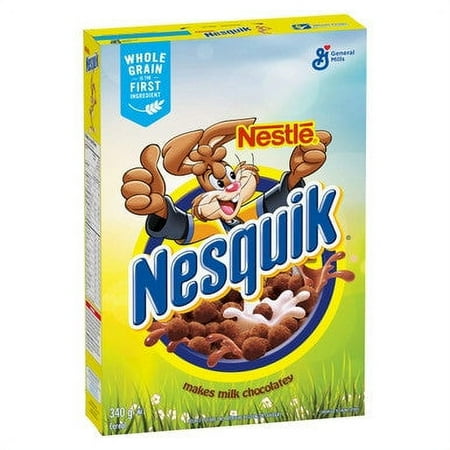 Nesquik Whole Grain Chocolatey Cereal, 340g/12oz., {Imported from Canada}