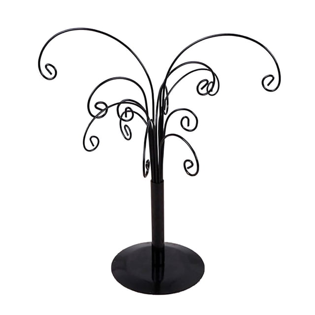 Ornament Tree Display Stand Metal Halloween Christmas Wire Hanger 10 Inch Black