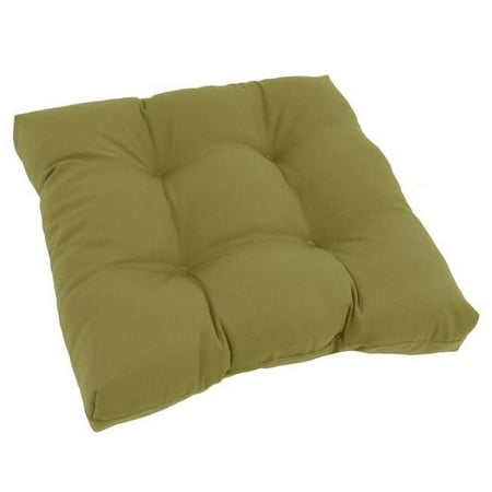 

19 in. Squared Twill Tufted Dining Chair Cushion Sage