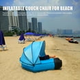 thumbnail image 4 of Inflatable Lounger Air Sofa with Sun Shade, Water Proof Inflatable Couch Chair Quick Blow Up  for Outdoor, 4 of 7