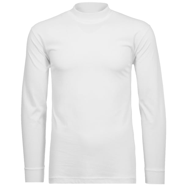 RAGMAN Suéter Cuello Levantado Hombre - Manga Larga Básico Cuello Levantado Regular, Jersey Sencillo, Color Sólido Blanco S (Small)