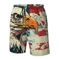 thumbnail image 4 of Fuzoiu Retro American Eagle Print Men's Beach Shorts,Men's Swim Trunks,Quick Dry Board Shorts with Pockets,Men's Bathing Suits for Surfing, Running, and Casual Wear-Small, 4 of 6